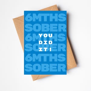 6 mesi sobrio. Ce l'hai fatta! Congratulazioni. Sono così orgoglioso di te! Stai diventando sobrio.