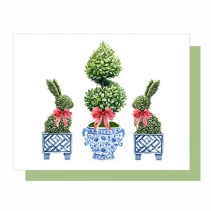 Hinweiskarte für Osterhasen mit Schleife