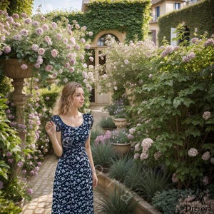 Floral Ruffle Sleeve Maxi Dress: Boho Cottagecore Spring Summer Gown