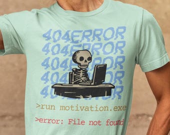404 Error Shirt: Geek Programmer Humor Tee