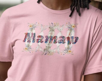 Floral Mamaw T-Shirt, Mother's Day Gift