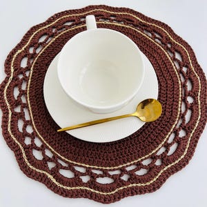 Gehäkeltes Tischset, Chochet rundes Tischset, Servietten, Handgemachtes rundes Tischset, Home-Tischdekor, Geschenk, Handgemachtes Geschenk