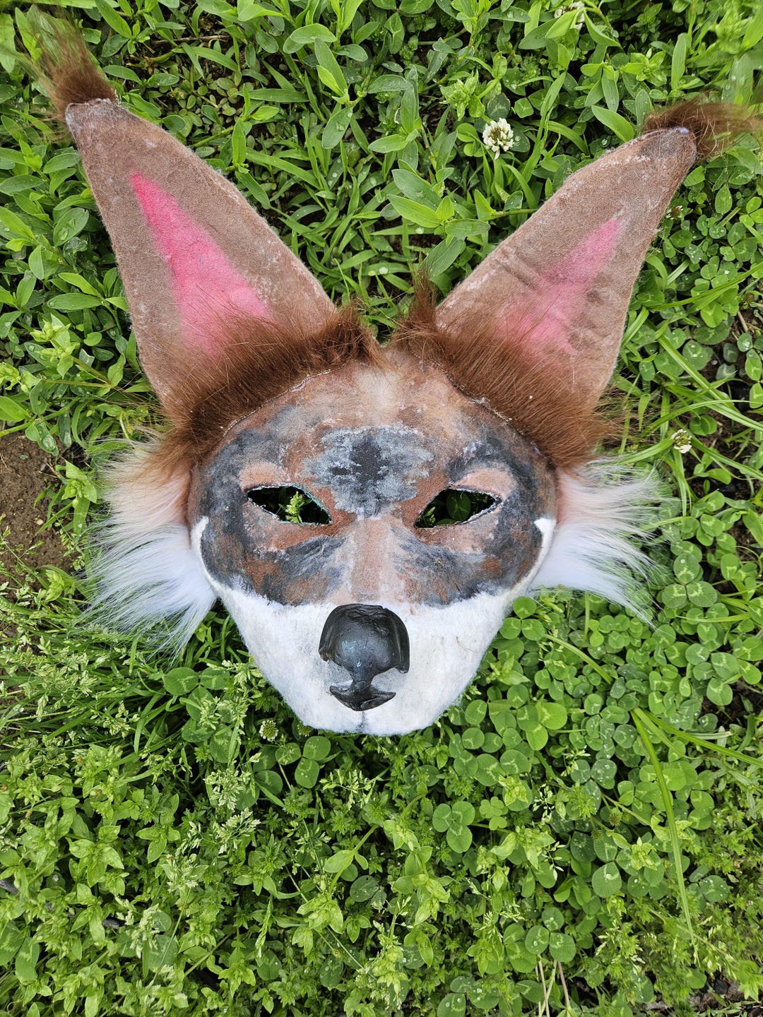 Translucent Dog Mask Therian Mask, Dog Mask | Hand Made by Me | Has Movable Ears - Etsy