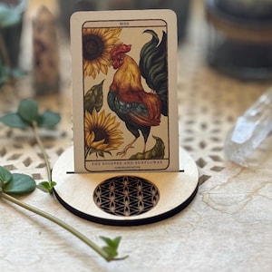 Porte-cartes pour tarot et carte Oracle à géométrie sacrée | - Fleur de vie, Merkaba, cube de Metatron, graine de vie, équilibre vectoriel