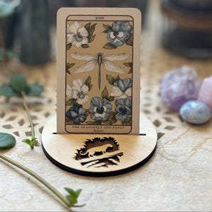 Porta tarocchi e oracoli animali Shamanic Laika Moon Card Holder - Disegni di colibrì, aquila, giaguaro e serpente