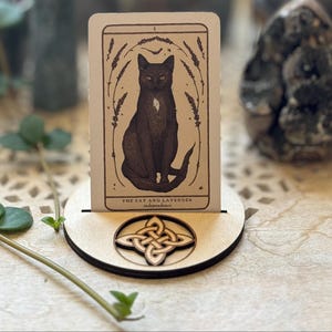 Keltische Symbole Tarot und Orakel Kartenhalter - Sonne, Baum des Lebens, Dreifaltigkeitsknoten & Hexenknoten Designs