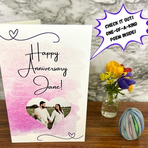 Personalized Poem Anniversary Greeting Card Celebration Customized Original Love Writing Gift Bespoke Rhyming Poetry Personalized Keepsake