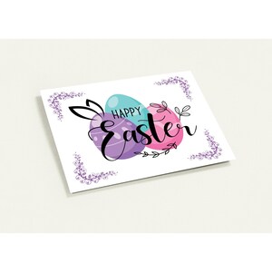 Frohe Ostern Karten - Packung mit 10 Bunten Grußkarten für Freunde & Familie