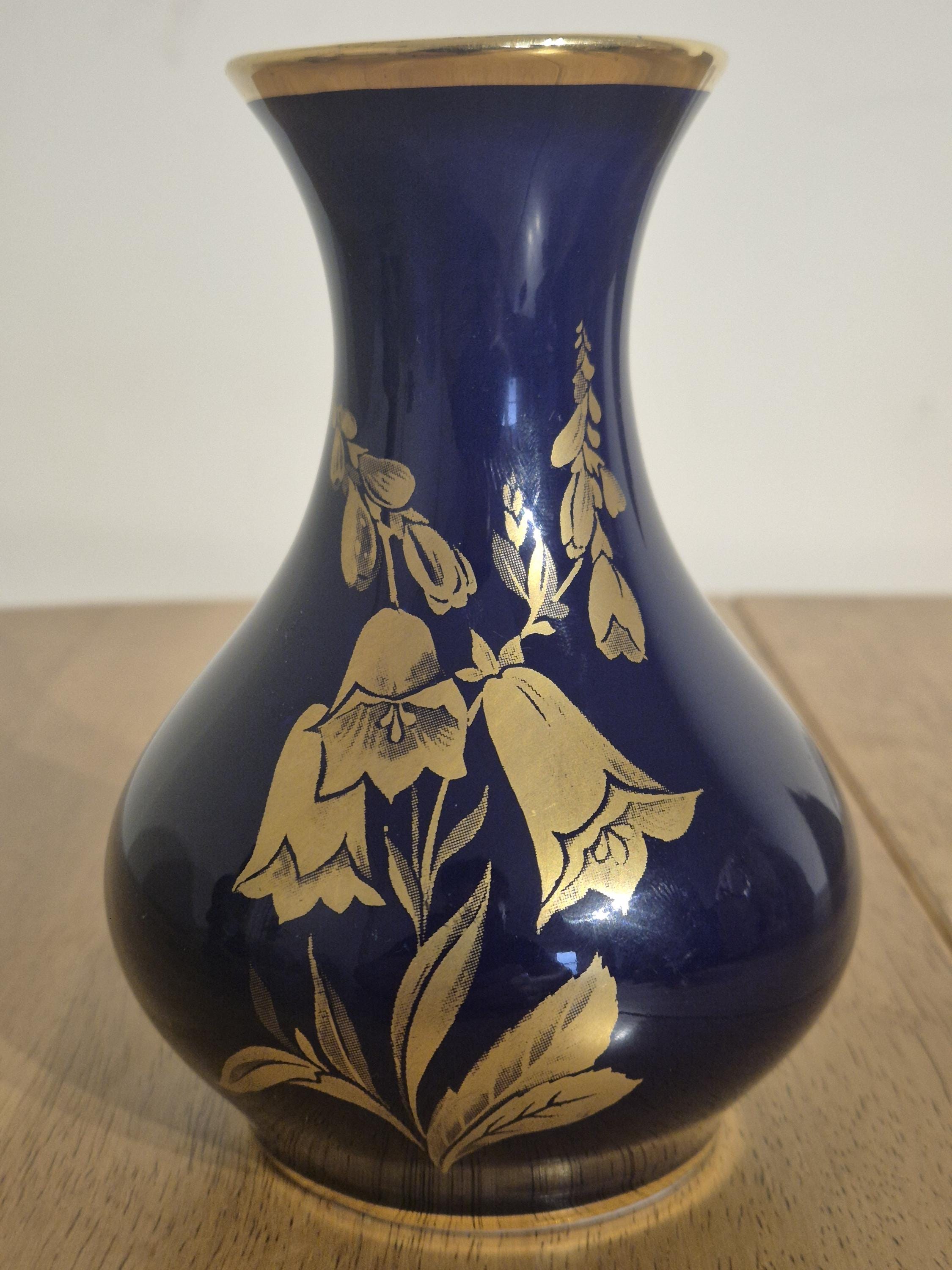 KPM 花瓶 Kpm cobalt blue vase - Etsy 日本