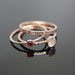 Three 14k Rose Gold Gemstone Stacking Rings Set. Custom Band - Etsy