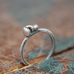 Prize Fighter Stacking Ring. Sterling silver boxing glove ring. Strong female jewelry. Fierce female feminist ring.