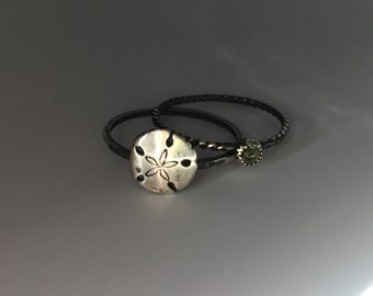 Sterling Silver Sand Dollar Ring - Ocean Stacker Jewelry