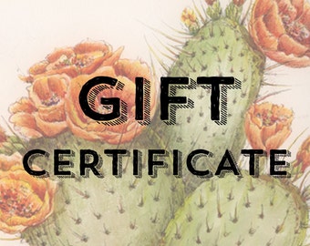 GIFT CERTIFICATE choose your denomination