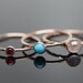 Three 14k Rose Gold Gemstone Stacking Rings Set. Custom Band - Etsy