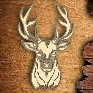 3D Deer multilayer SVG/Vector Deer /Layered Cutting File / Multilayer SVG / 3D Cut File / Wall Art/ Paper cutting / Digital Download files