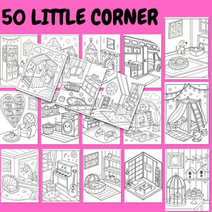Cozy Corner Coloring Book: 50 Hygge Home Designs (PDF Download)