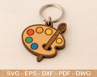 Farbpalette Schlüsselanhänger SVG Laser Cut Datei: Grad Geschenk (Digitaler Download)