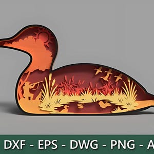 Caça ao pato em camadas SVG, Glowforge SVG, Pato SVG, Cão de caça SVG, Arquivos Glowforge de caça de homem e cão SVG, Arquivo de corte pronto para laser