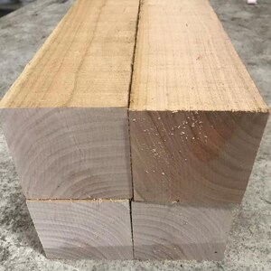3”x 3” x 12”  Pennsylvania Cherry Turning Blanks whittling wood Sealed with Wax Qty 4