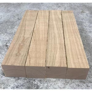2” x 2” x 12”  Pennsylvania Cherry Turning Blanks whittling wood Sealed with Wax Qty 4