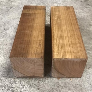 4” x 4” x 12”  Pennsylvania Cherry Turning Blanks whittling wood Sealed with Wax Qty 2