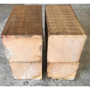 4” x 4” x 8”  Pennsylvania Cherry Turning Blanks whittling wood Sealed with Wax Qty 4
