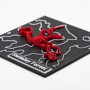 Swinley Forest Mountainbike-Strecke 3D Gedruckt