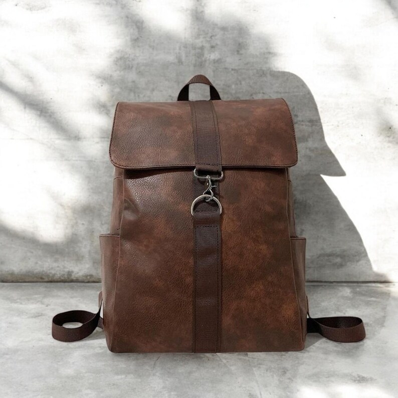 Vintage-Look Pu Backpack