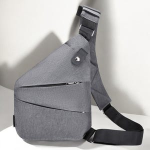 Sac bandoulière imperméable pour homme - Sac poitrine bandoulière antivol, sac bandoulière de voyage, sac de randonnée léger, sac messager compact pour tous les jours