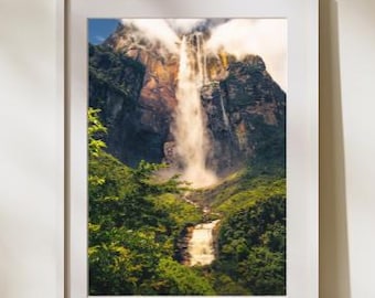 Angel Falls Photography Print – Venezuela Jungle Waterfall (Digital Download)