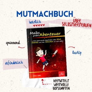Maik&#39;s big adventure children&#39;s book encouragement book self-confidence adventure rocket space astronaut stars space travel planets universe encouragement