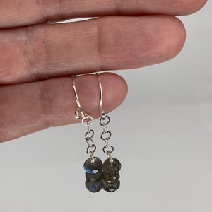 Labradorite Rondelle Earrings image 3