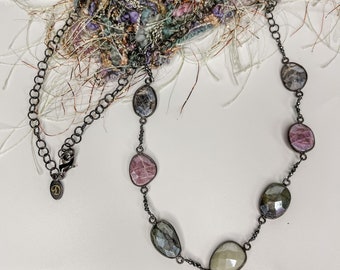 Multi Colored Moonstone Necklace