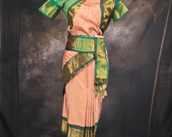 Bharatanatyam semi silk dance practice saree