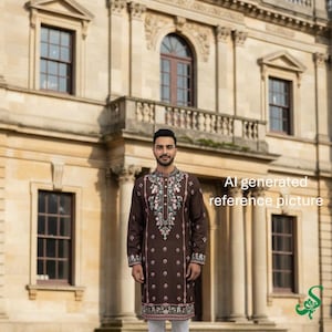 Viscose silk threads & sequence with embroidered work