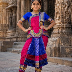 royal blue bharatanatyam dress Bharatanatyam Costume