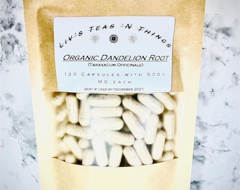 Organiska maskrosrotkapslar (Taraxacum Officinale) 550+ mg per kapsel