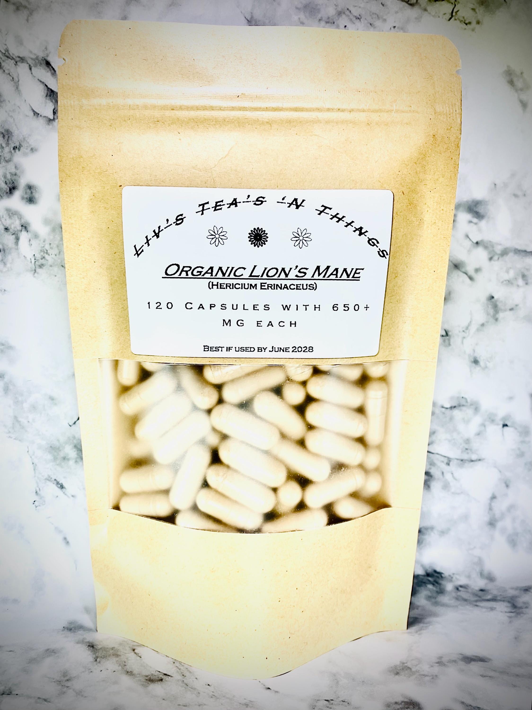 Capsule biologiche di criniera di leone (Hericium Erinaceus) 550+ MG per capsula