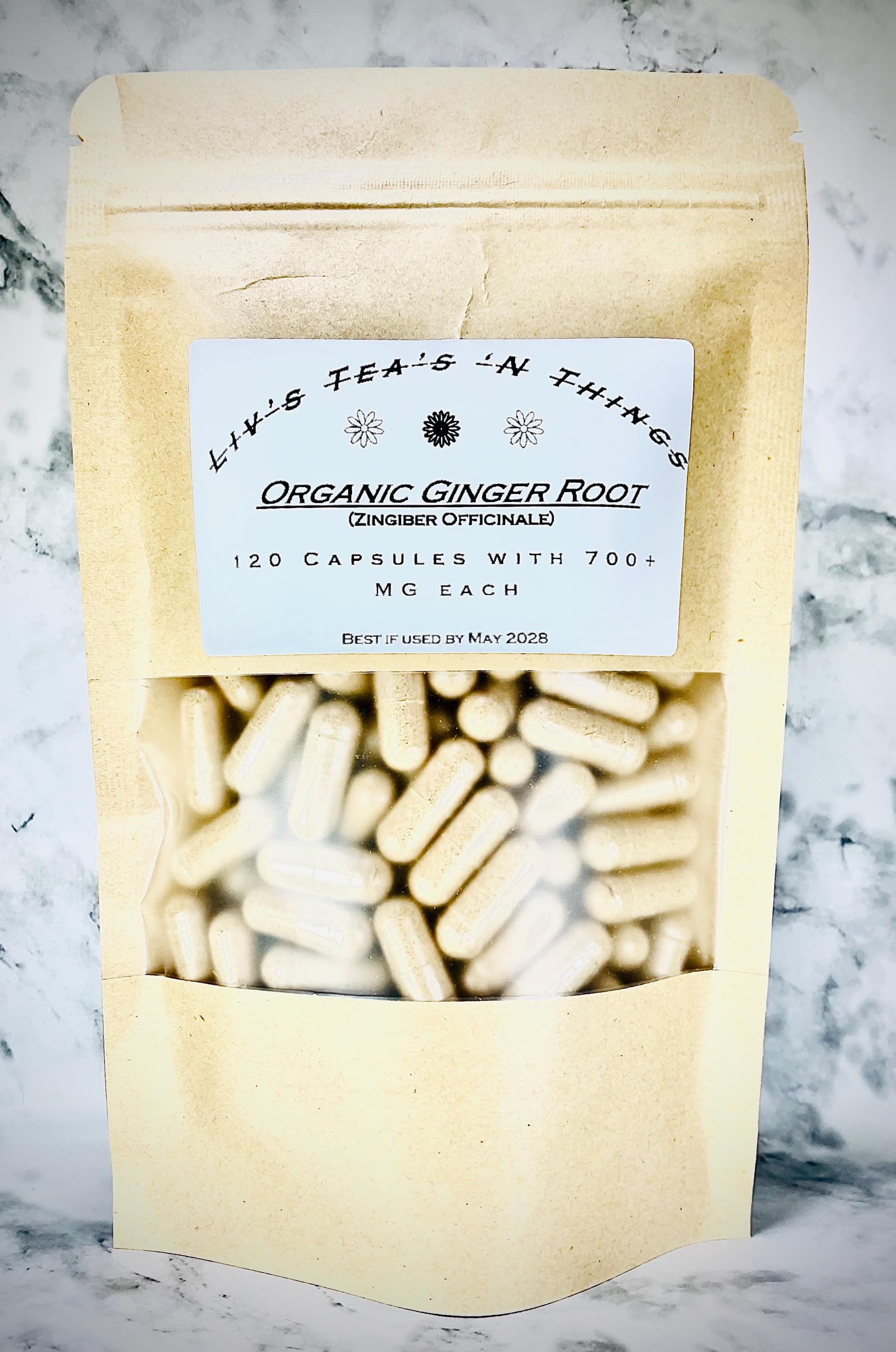 Organic Ginger Root (zingiber Officinale) Capsules 600+ Mg per Capsule -  Etsy, image size:1988x3000