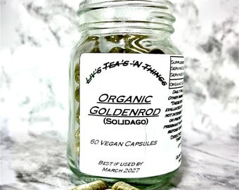 All Organic Goldenrod Herb (Solidaginis) Supplements 300+ mg