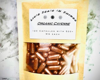 Capsule di pepe di Caienna biologico (Capsicum Annuum) da 90.000 HU 600+ MG per capsula