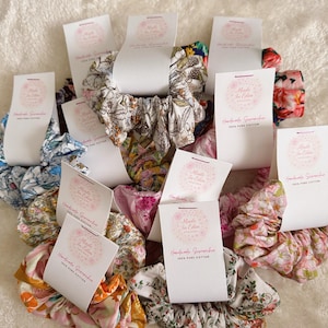 Floral Hair Scrunchie: Liberty Fabric, Rifle Paper Co, Riley Blake