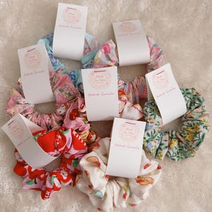 Kawaii Cotton Scrunchie: Handmade Floral & Character Hair Tie