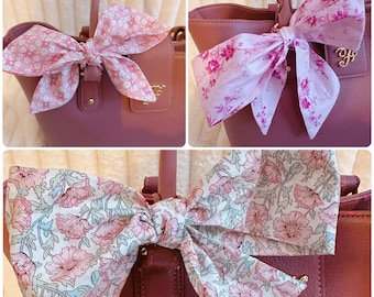Liberty Fabric Tana Lawn Purse Scarf/Bow - Head Scarf Hair Accessory
