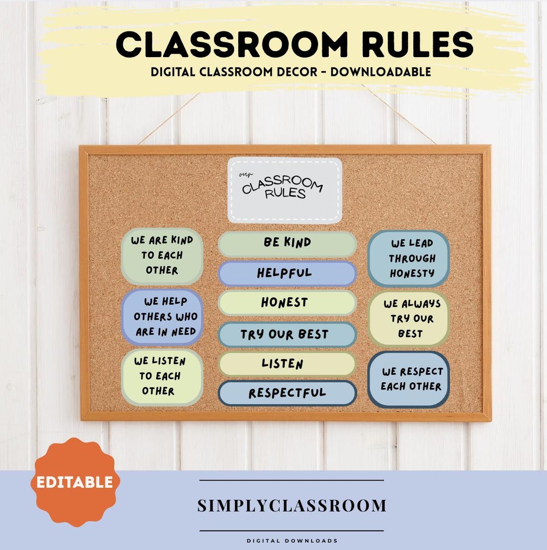 Digital, Downloadable, Colorful Class Template | Customisable ...