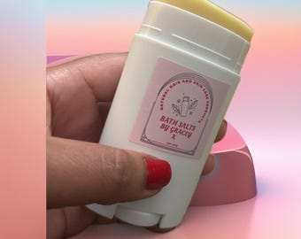 Natural Watermelon Rose Deodorant Stick: Shea Butter, Tea Tree Oil and Eucalyptus