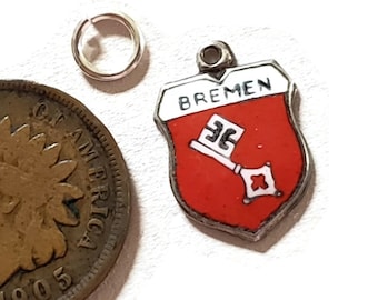 München Metall Charms Magnet 3 Anhänger Souvenir Germany Wappen 