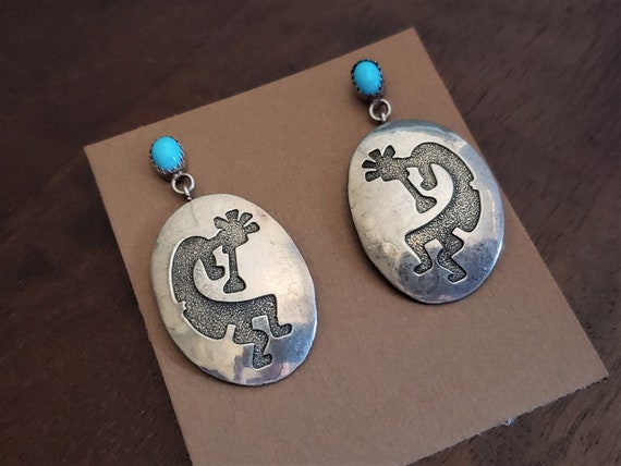 Vintage Southwestern Sterling Silver and Turquois… - image 3
