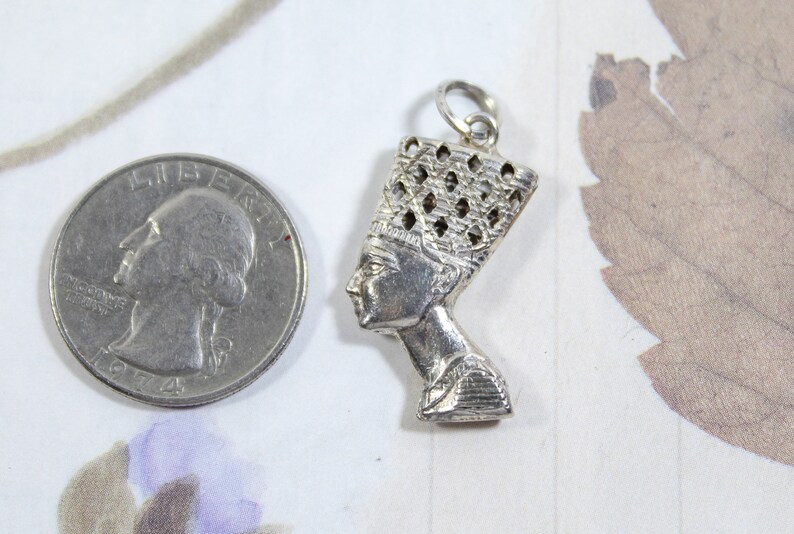 Sacred King Ancient Egypt Ancient Egyptian King Vintage Egyptian Pharaoh Sterling Silver Pendant Egyptian Revival Egyptology