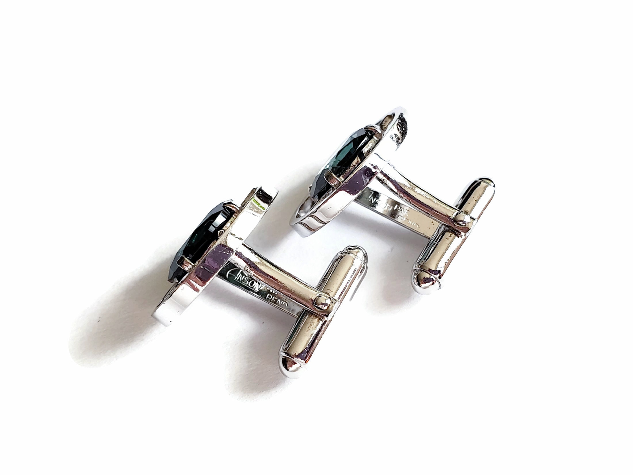 Boutons De Manchettes Vintage Argent Sterling Anson – Moderne Mi-siècle, Référence 122315